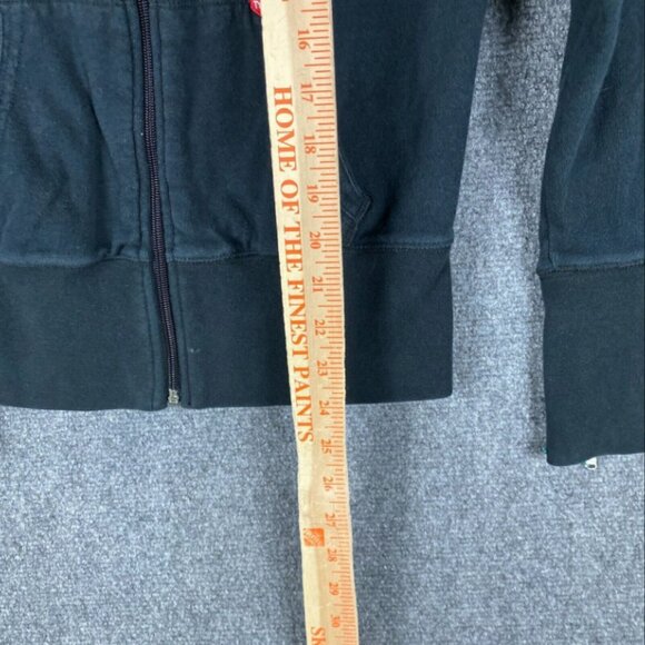 TYR Hoodie Women's Medium Full Zip Distressed 100% Cotton Drawstring M - Picture 4 of 10